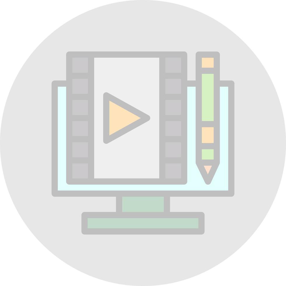 Video Editing Vector Icon Design