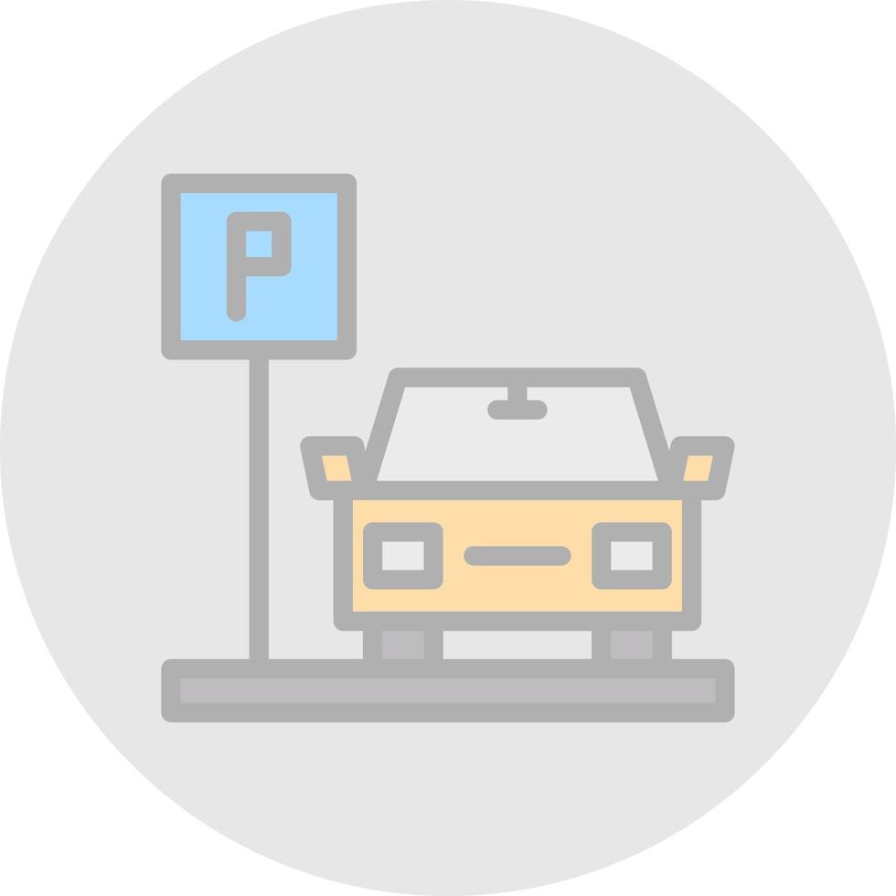 Parking Area Vector Icon Design