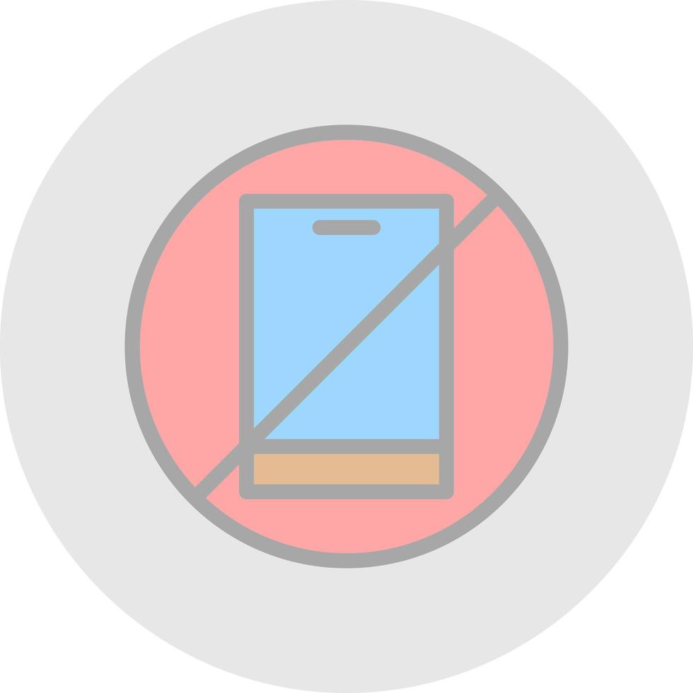 No Phone Vector Icon Design