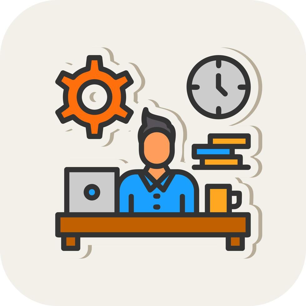 Workaholic Vector Icon Design