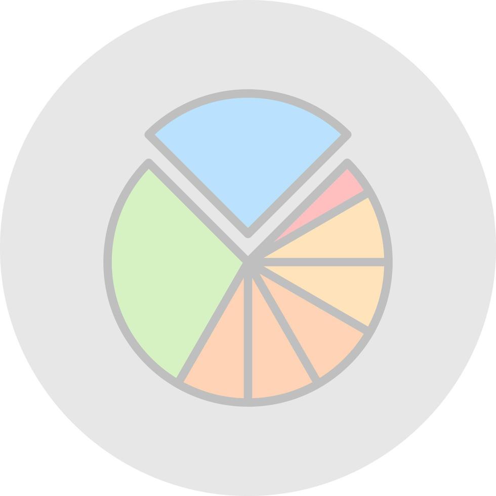 diseño de icono de vector de gráfico circular