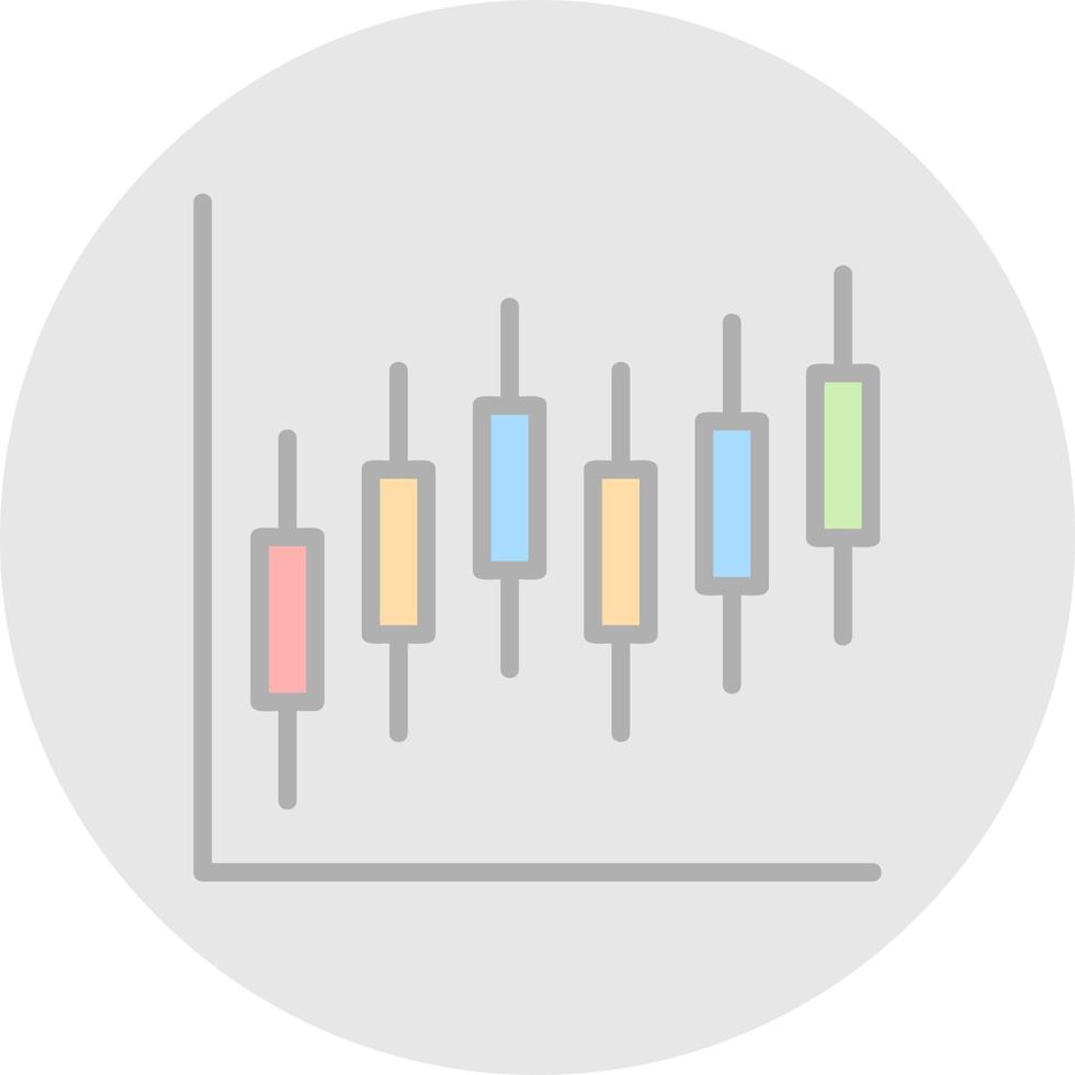 Candlestick Chart Vector Icon Design