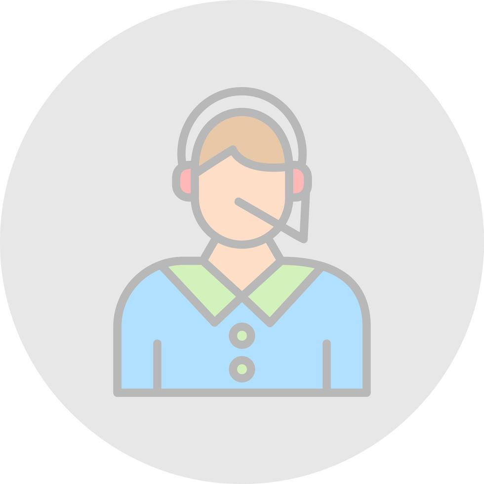 Call Center Agent Vector Icon Design