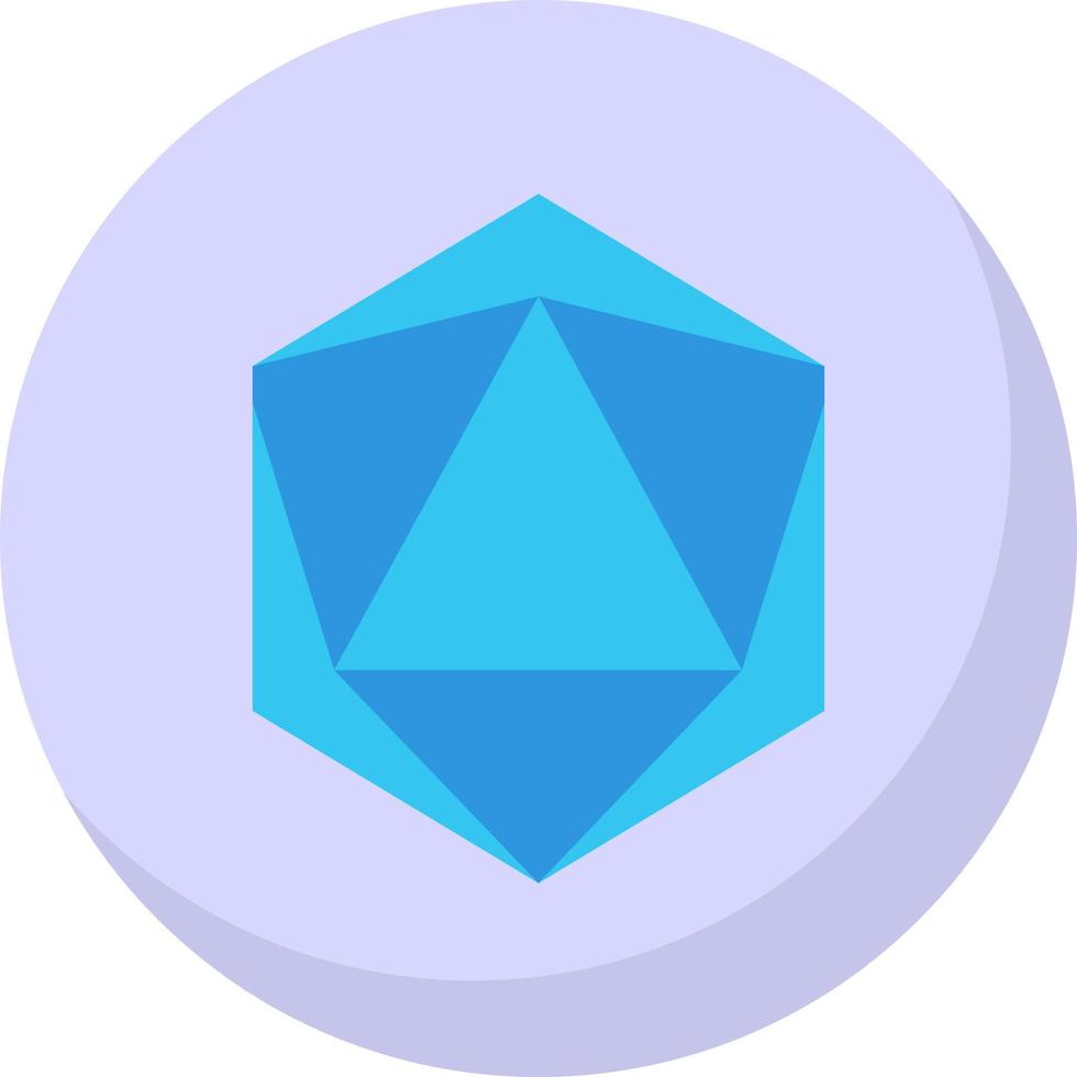 Dice D20 Vector Icon Design