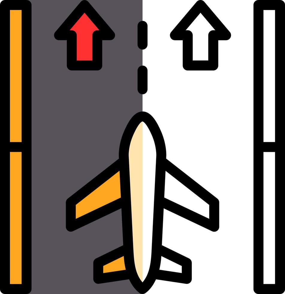 Runway Vector Icon Design