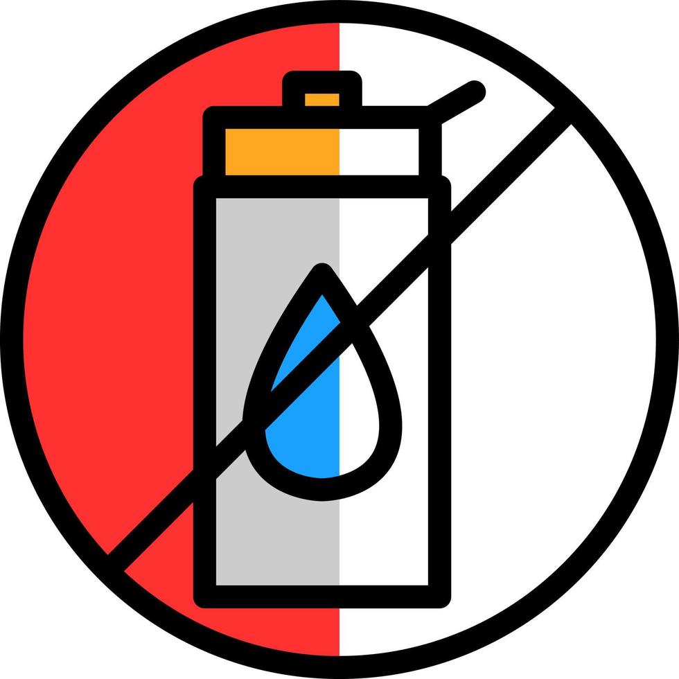 No Liquid Vector Icon Design
