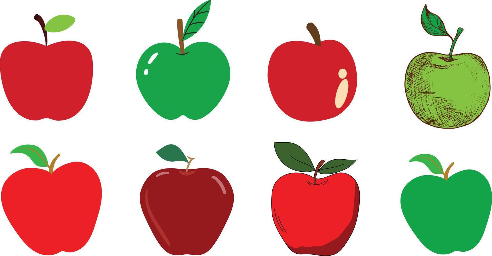 vector apple drawings