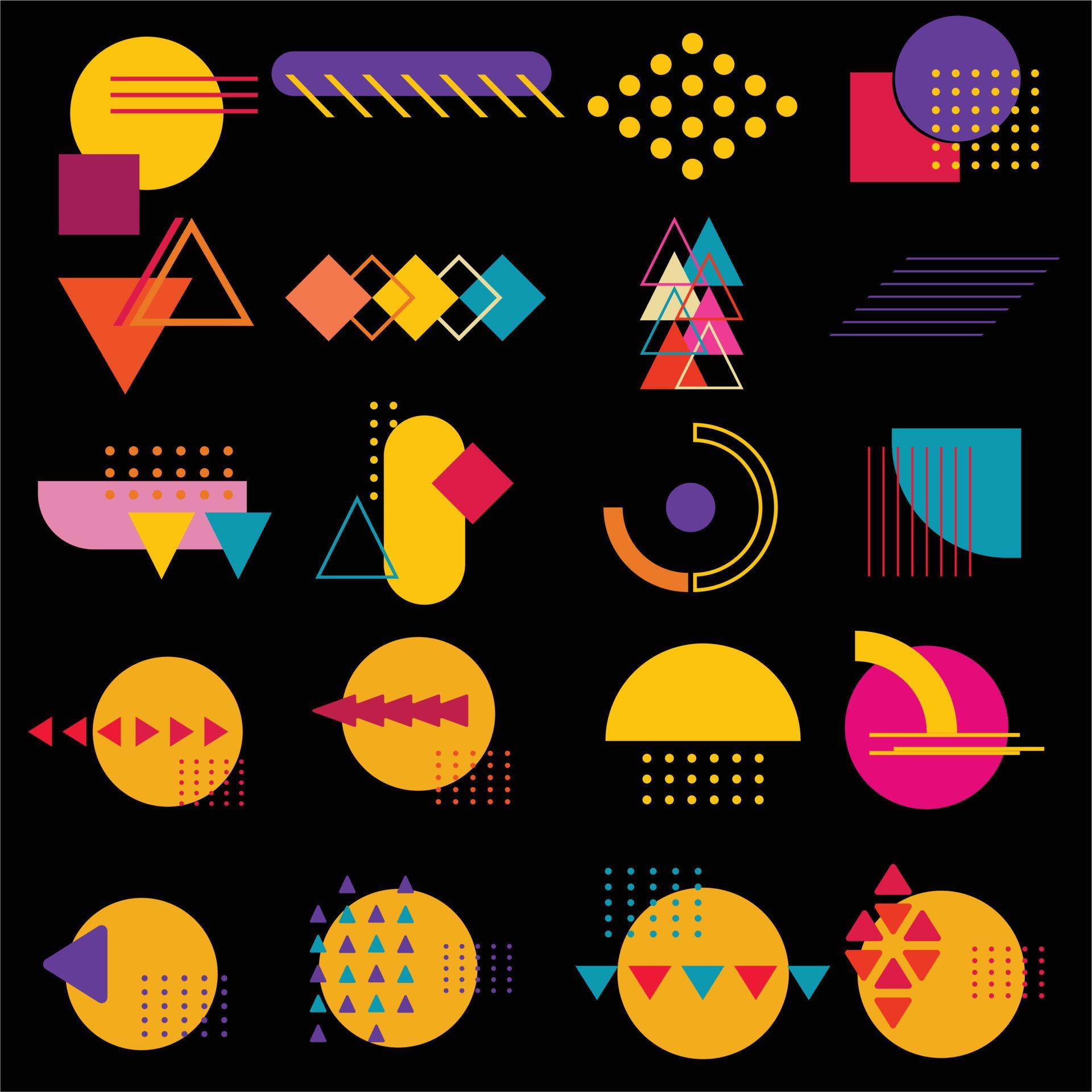 Vector geometric shapes 21258802 Vector Art at Vecteezy