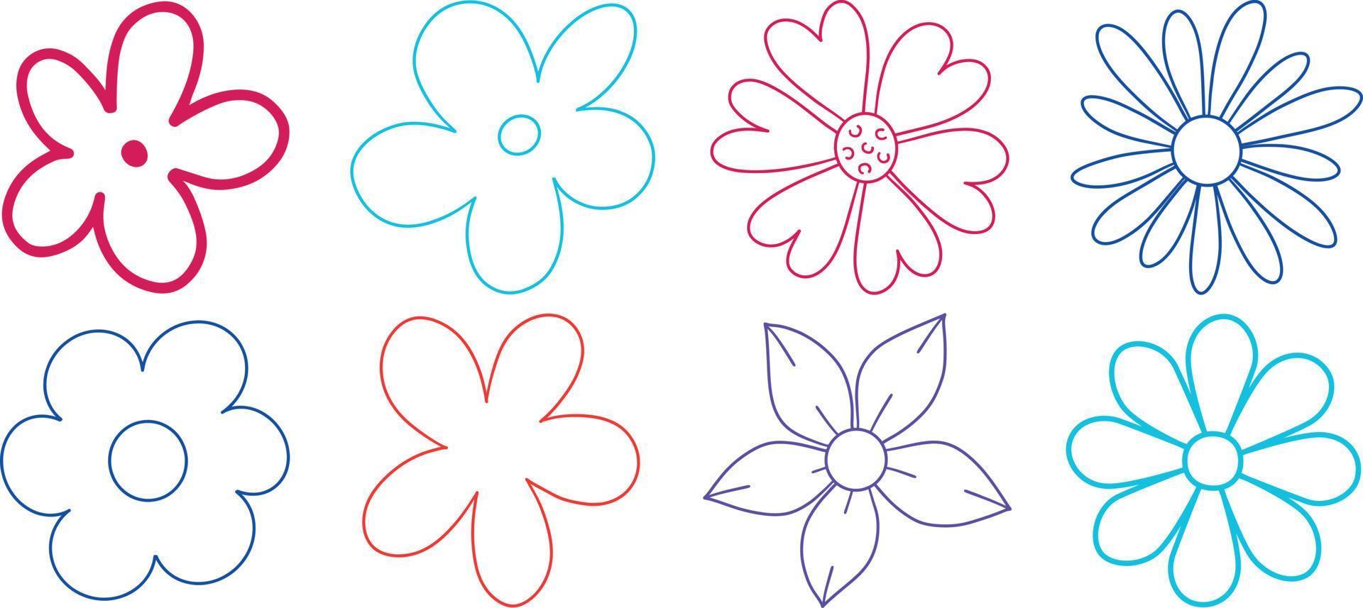 Vector simple flower