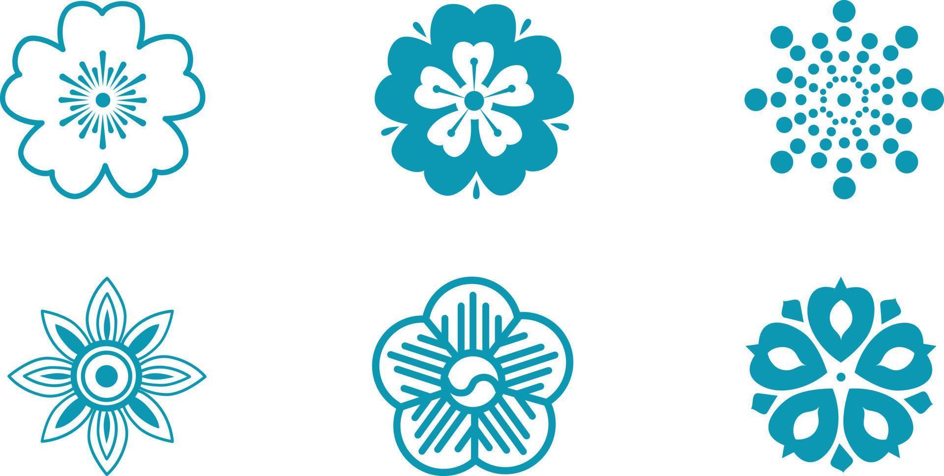 Vector simple flower