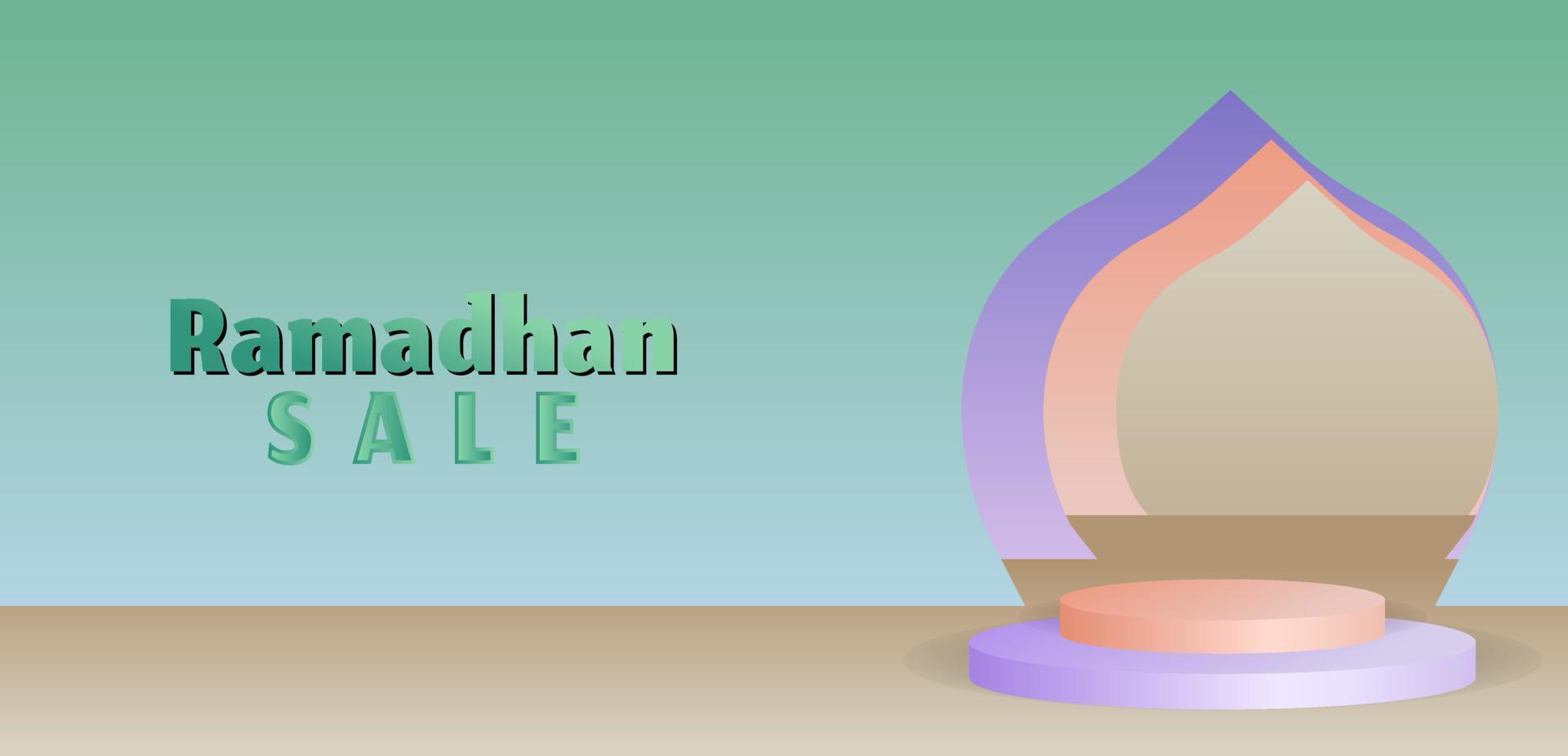 RAMADHAN SALE BANNER. EMPTY RAMADHAN SALE BANNER BACKGROUND vector