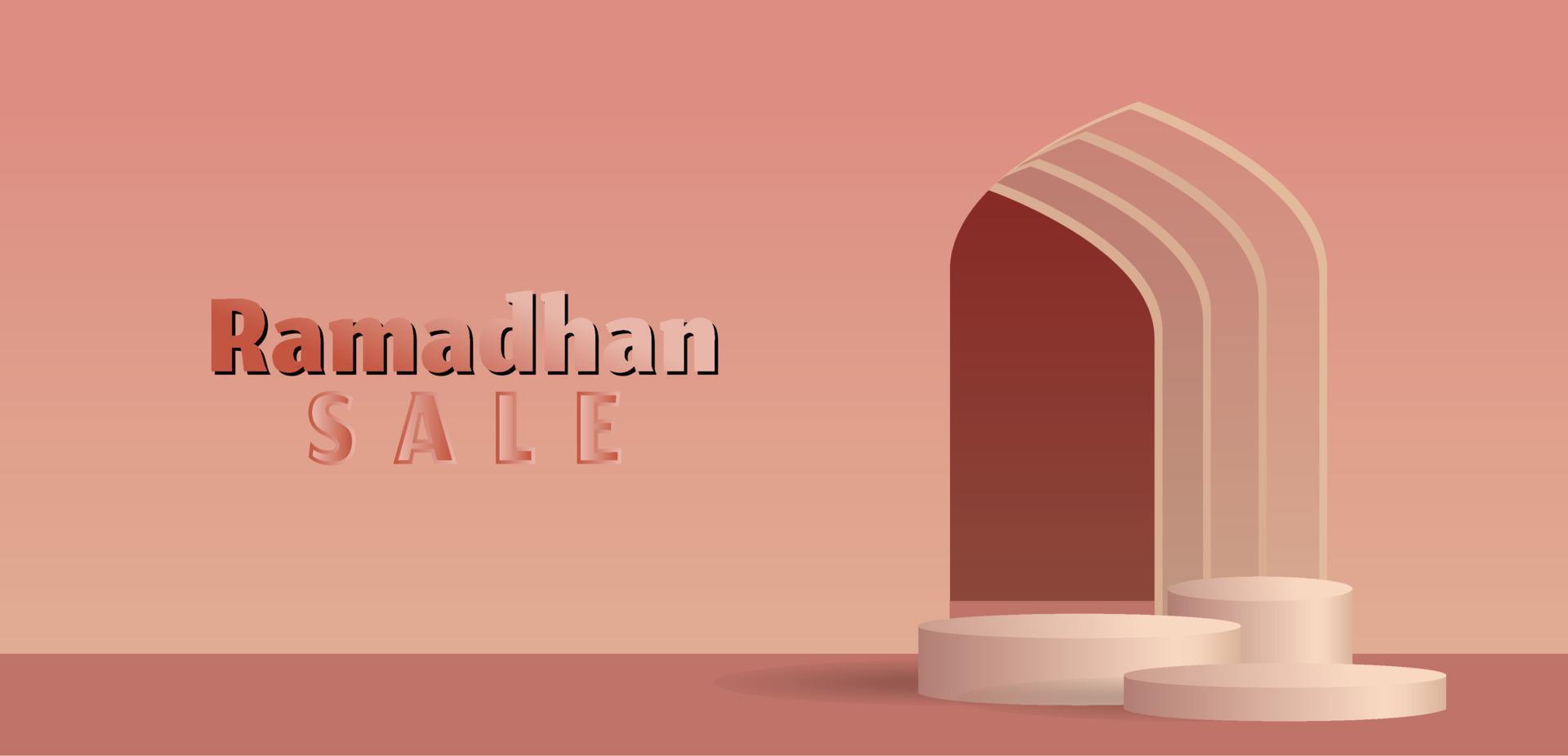 RAMADHAN SALE BANNER. EMPTY RAMADHAN SALE BANNER BACKGROUND vector