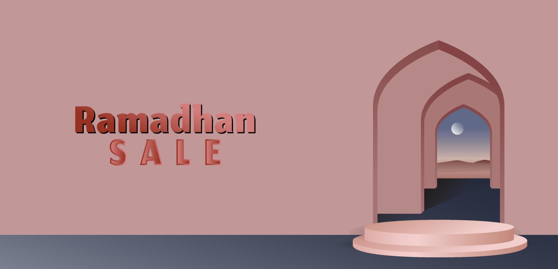 RAMADHAN SALE BANNER. EMPTY RAMADHAN SALE BANNER BACKGROUND vector