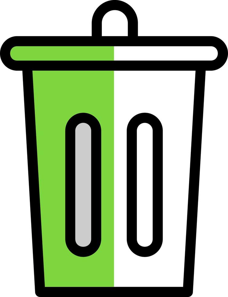 Trash Bin Vector Icon Design