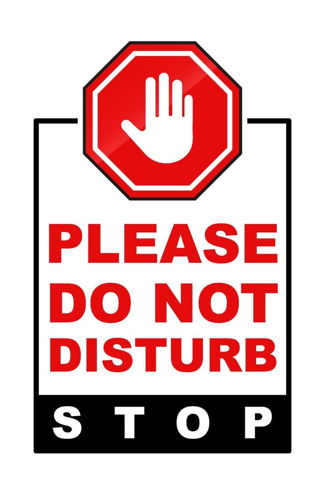 do not disturb signage prohibited danger warning printable sign and symbols door hanger design vector