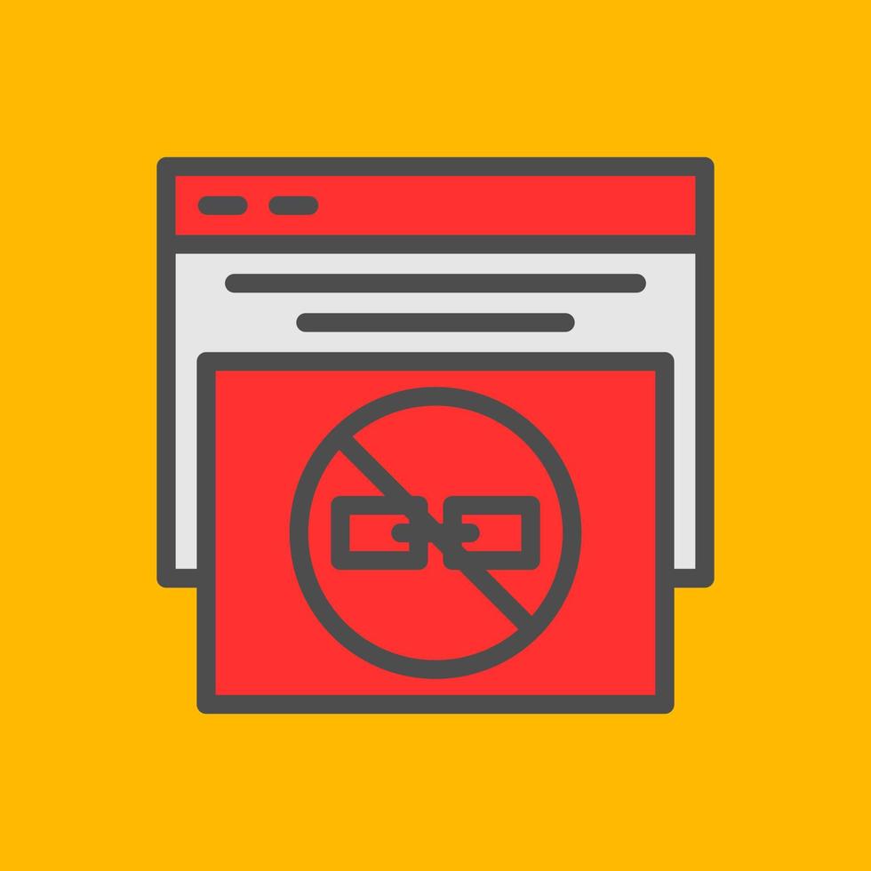 No Follow Vector Icon Design