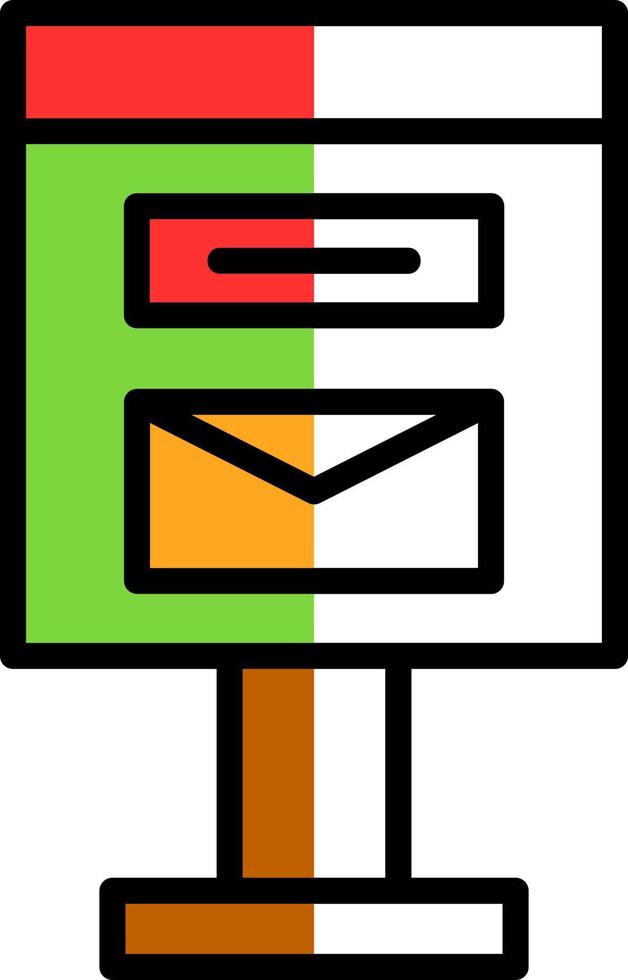 Postbox Vector Icon Design