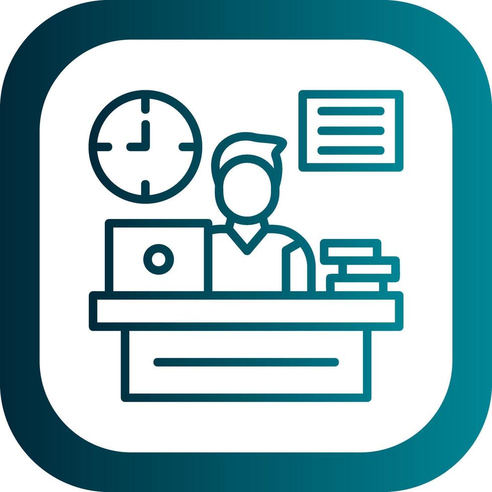 Office TIme Vector Icon Design