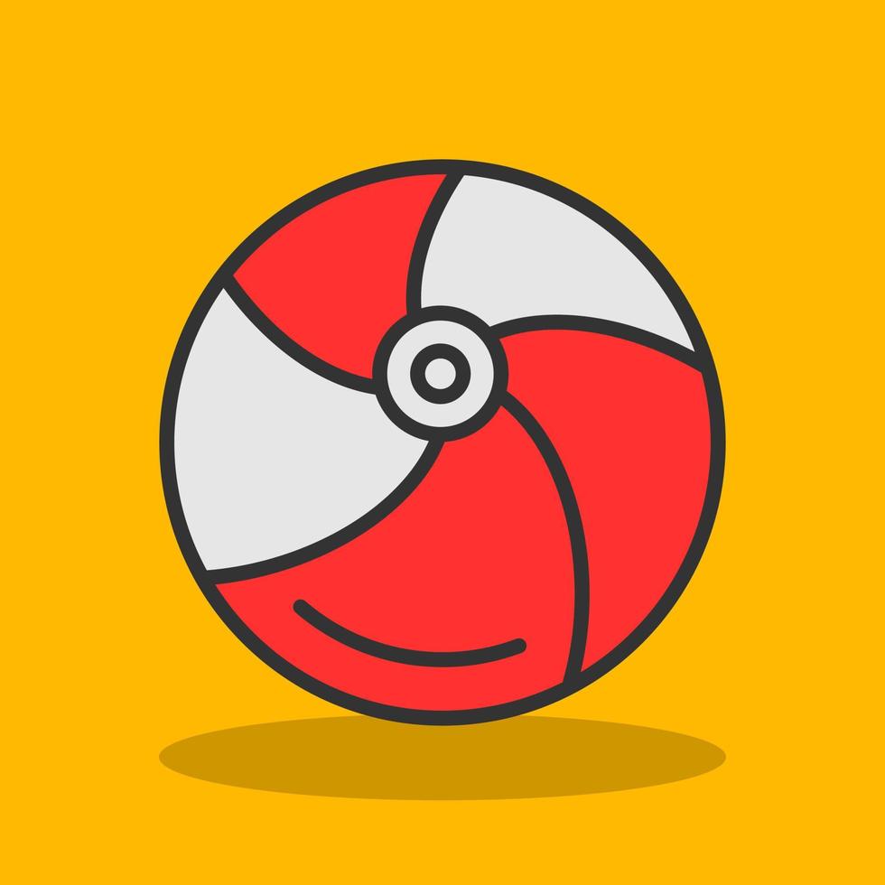 Beach Ball Vector Icon Design