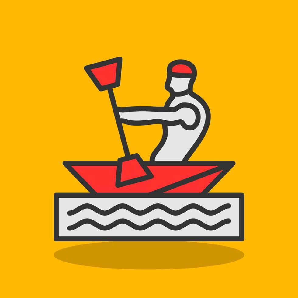 Kayaking Vector Icon Design