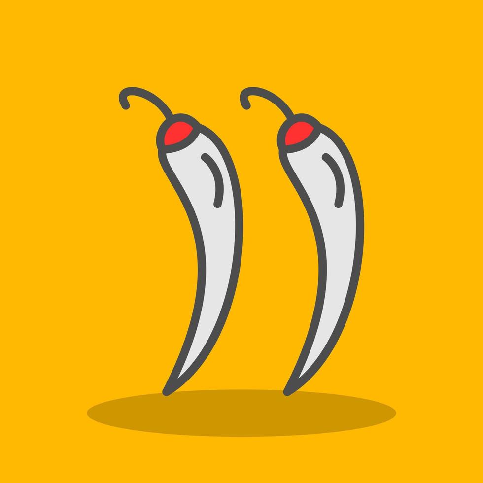 Hot Pepper Vector Icon Design