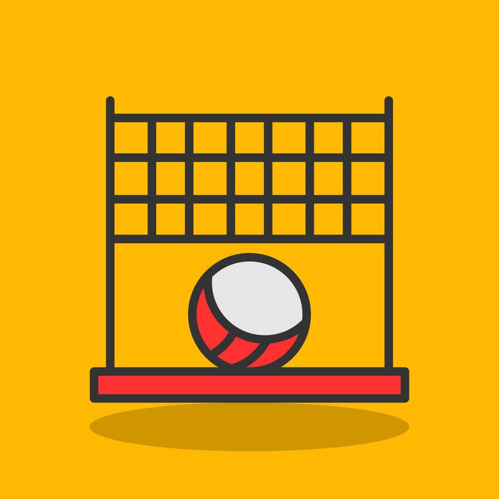 Beach Volleyball Vector Icon Design