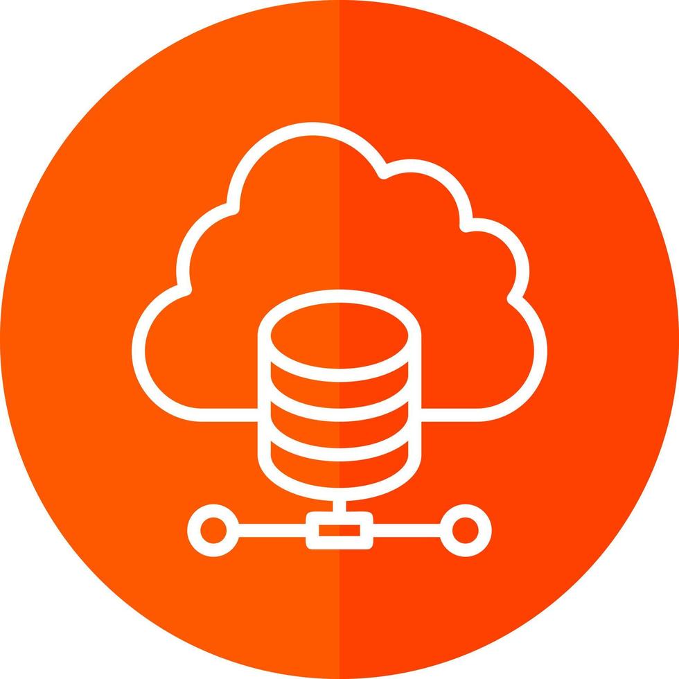 Cloud Database Vector Icon Design