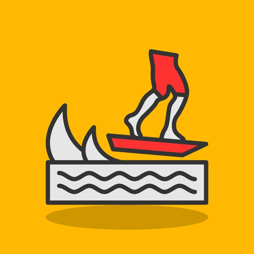 diseño de icono de vector de skurfing