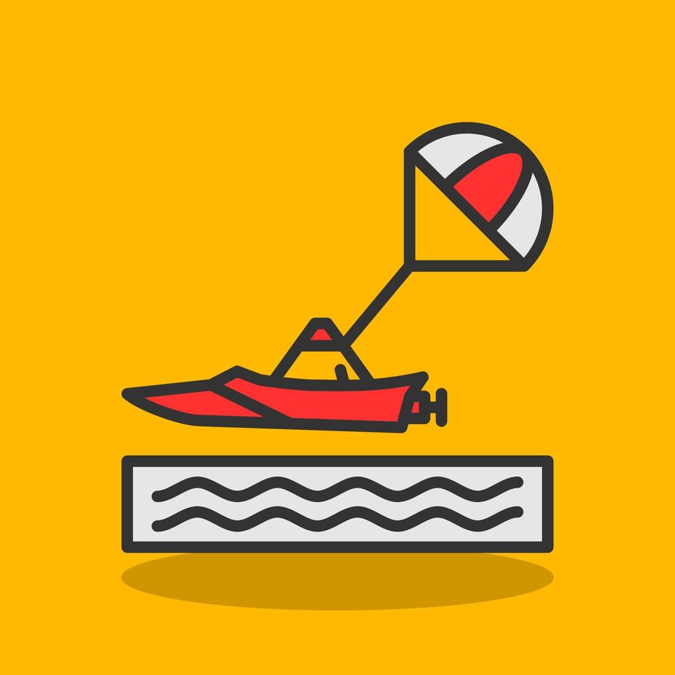 Parasailing Vector Icon Design
