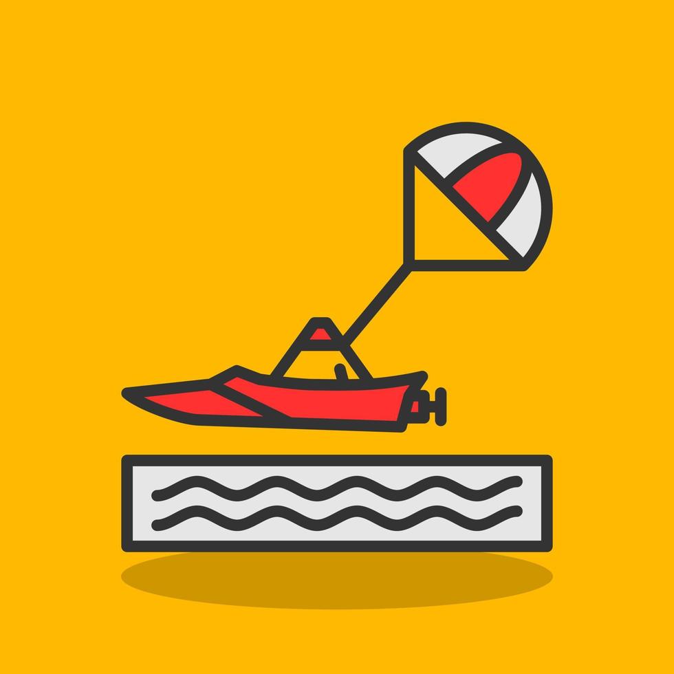 Parasailing Vector Icon Design