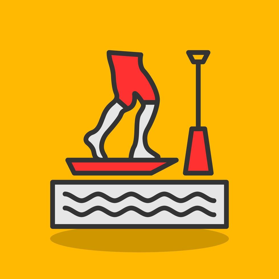 Standup Paddleboarding Vector Icon Design