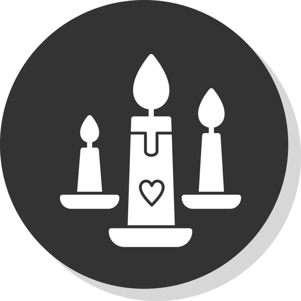 diseño de icono de vector de vela de boda