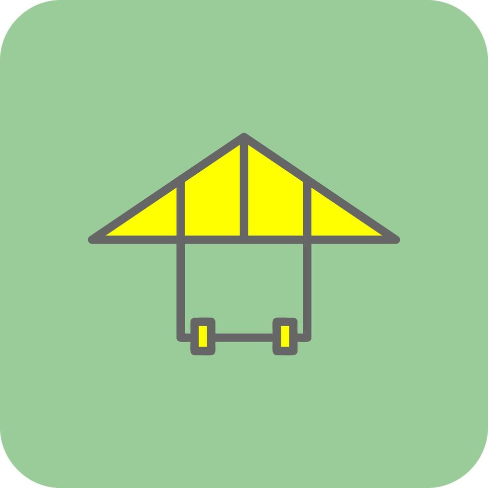 Hang Gliding Vector Icon Design