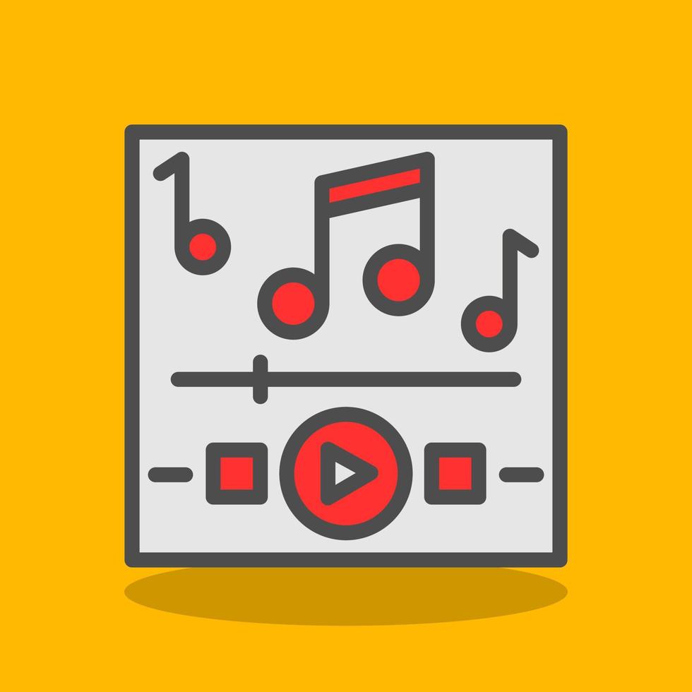 Music Playing Vector Icon Design