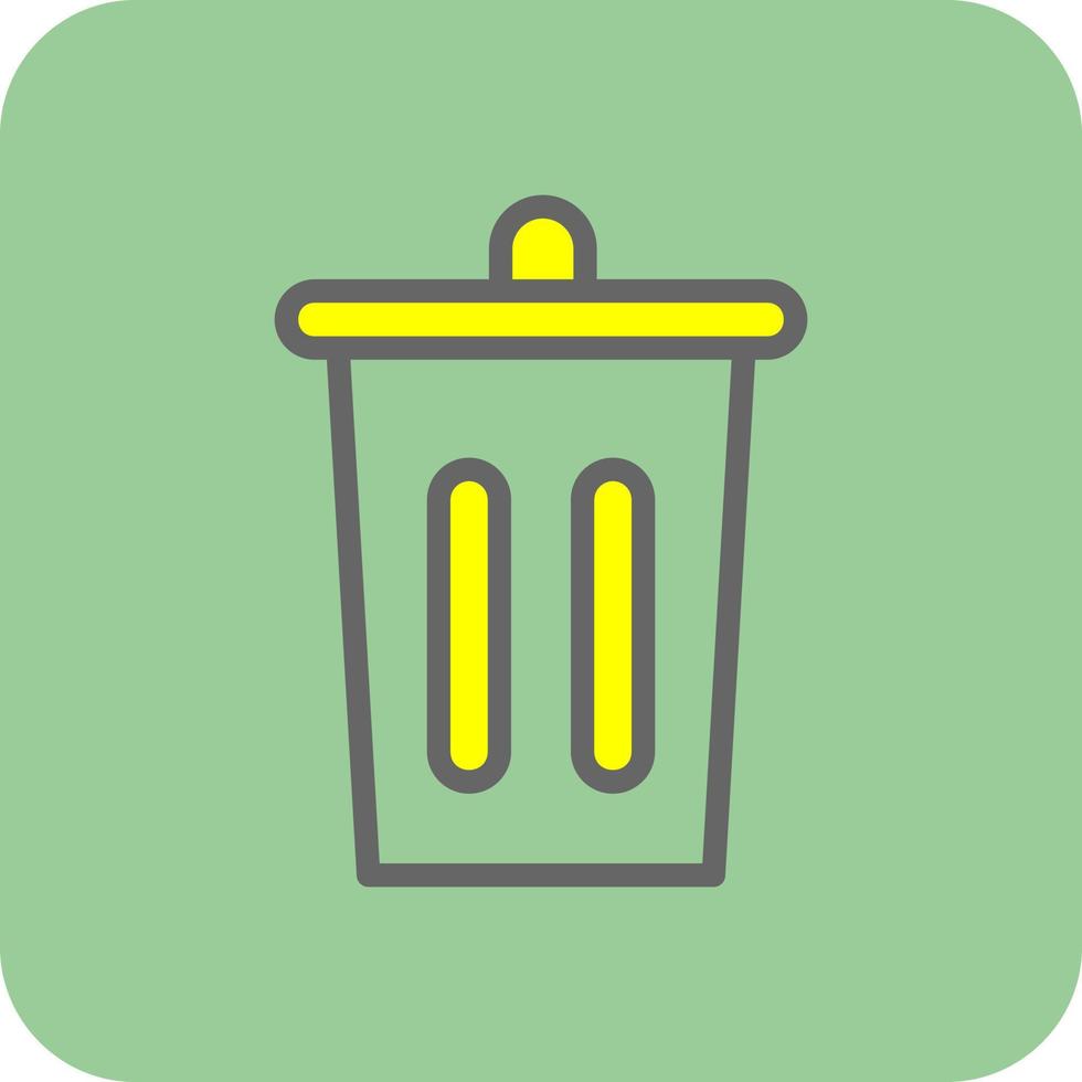 Trash Bin Vector Icon Design