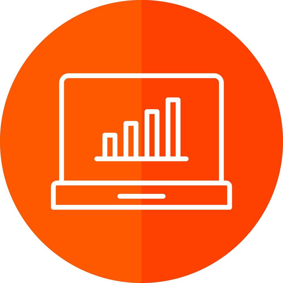 Online Bar Chart Vector Icon Design