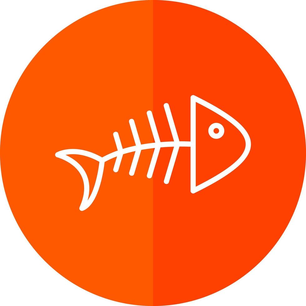 diseño de icono de vector de hueso de pescado