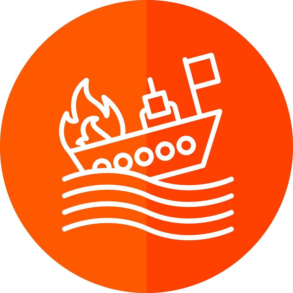 Burning Ship Vector Icon Design