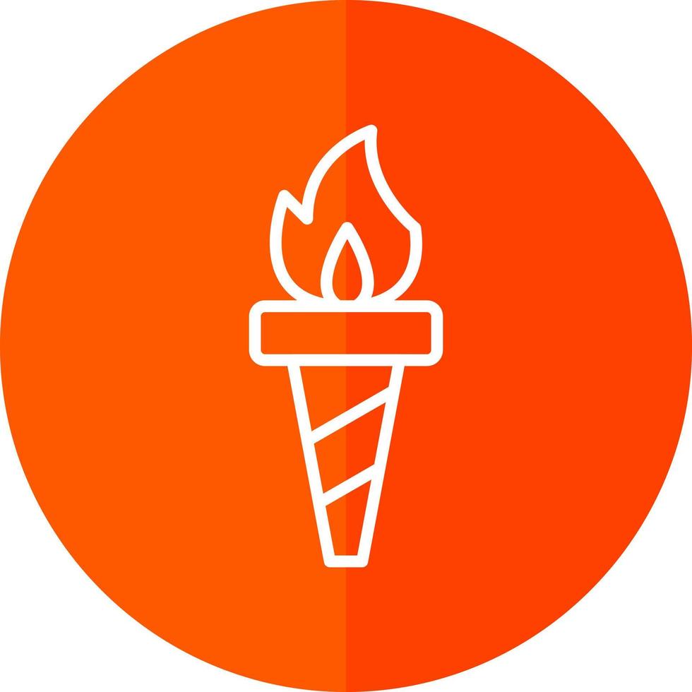 Fire Torch Vector Icon Design