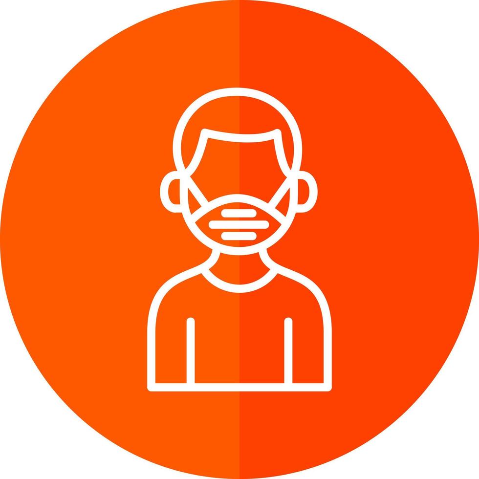 Man Wearing Mask Vector Icon Design