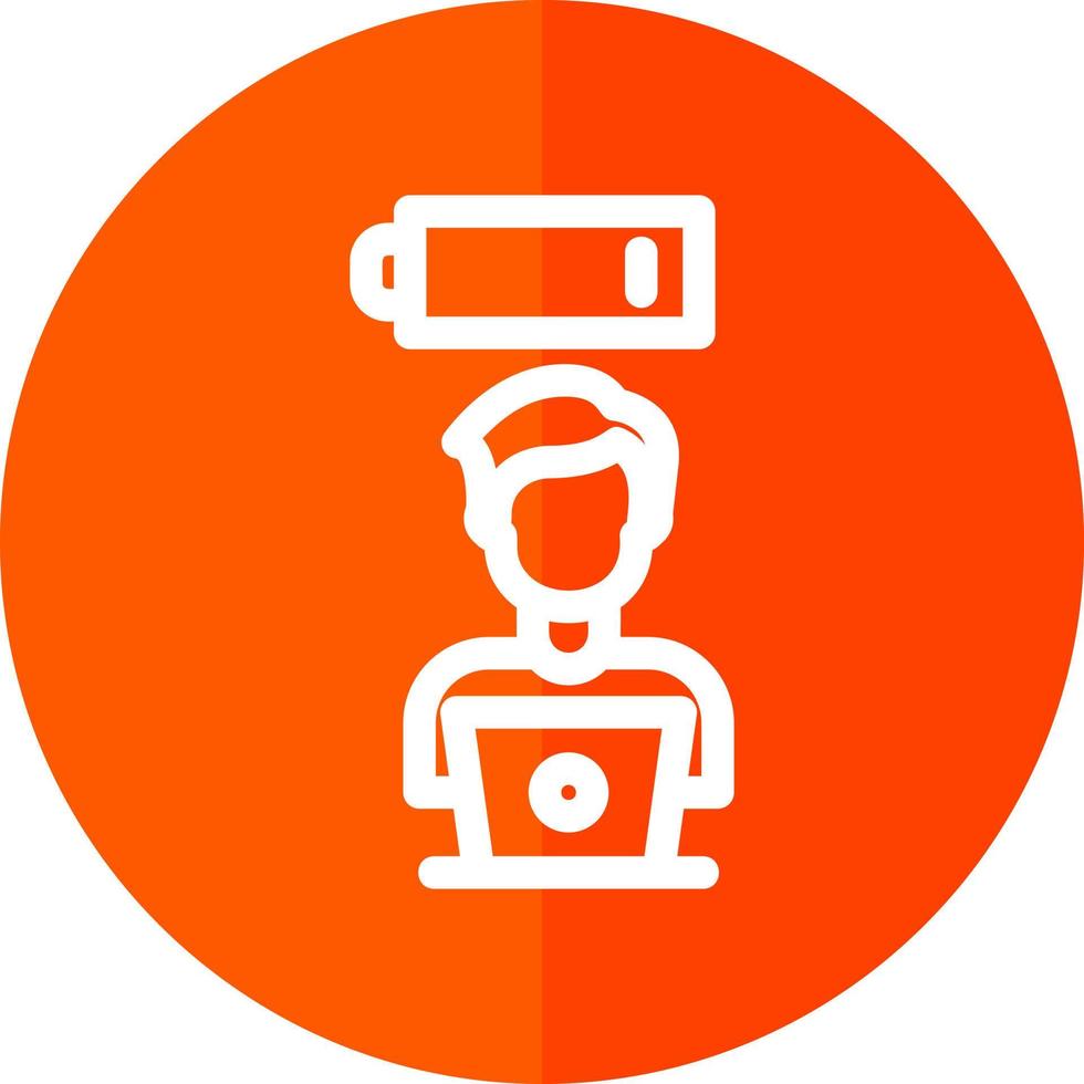 Sleepy Worker Vector Icon Design