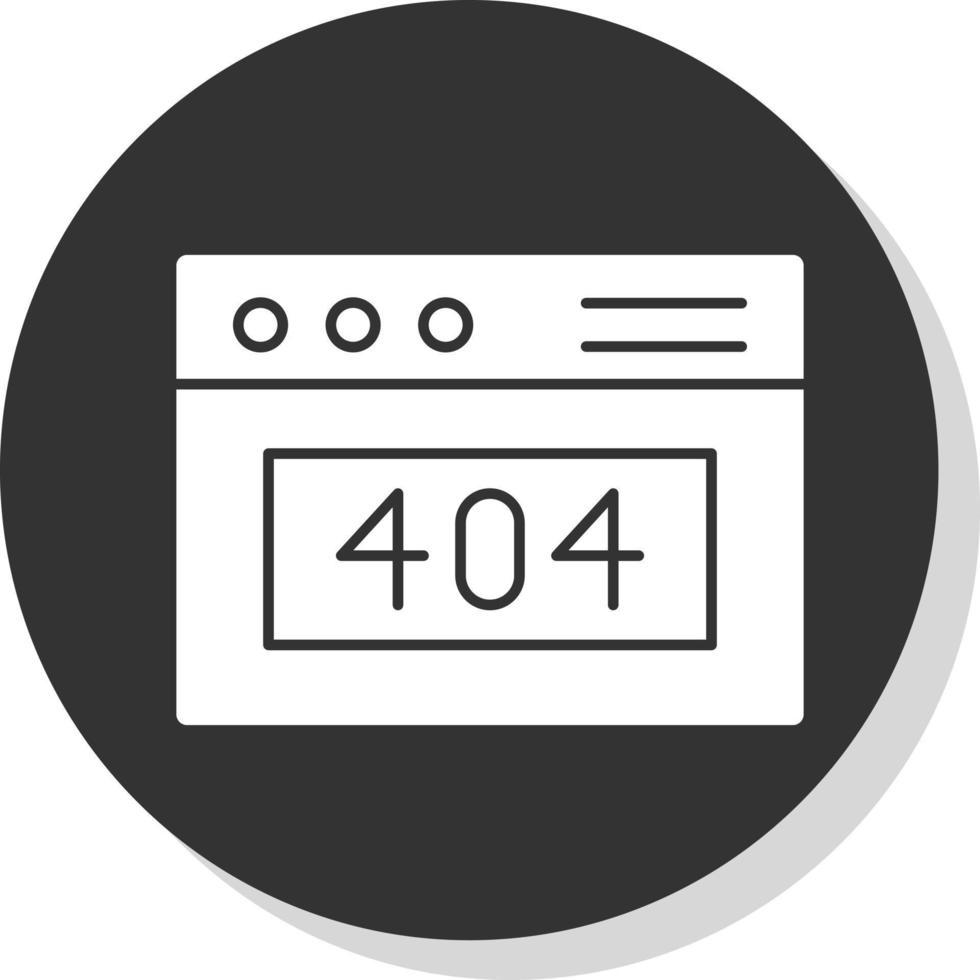 Diseño de icono de vector de error 404