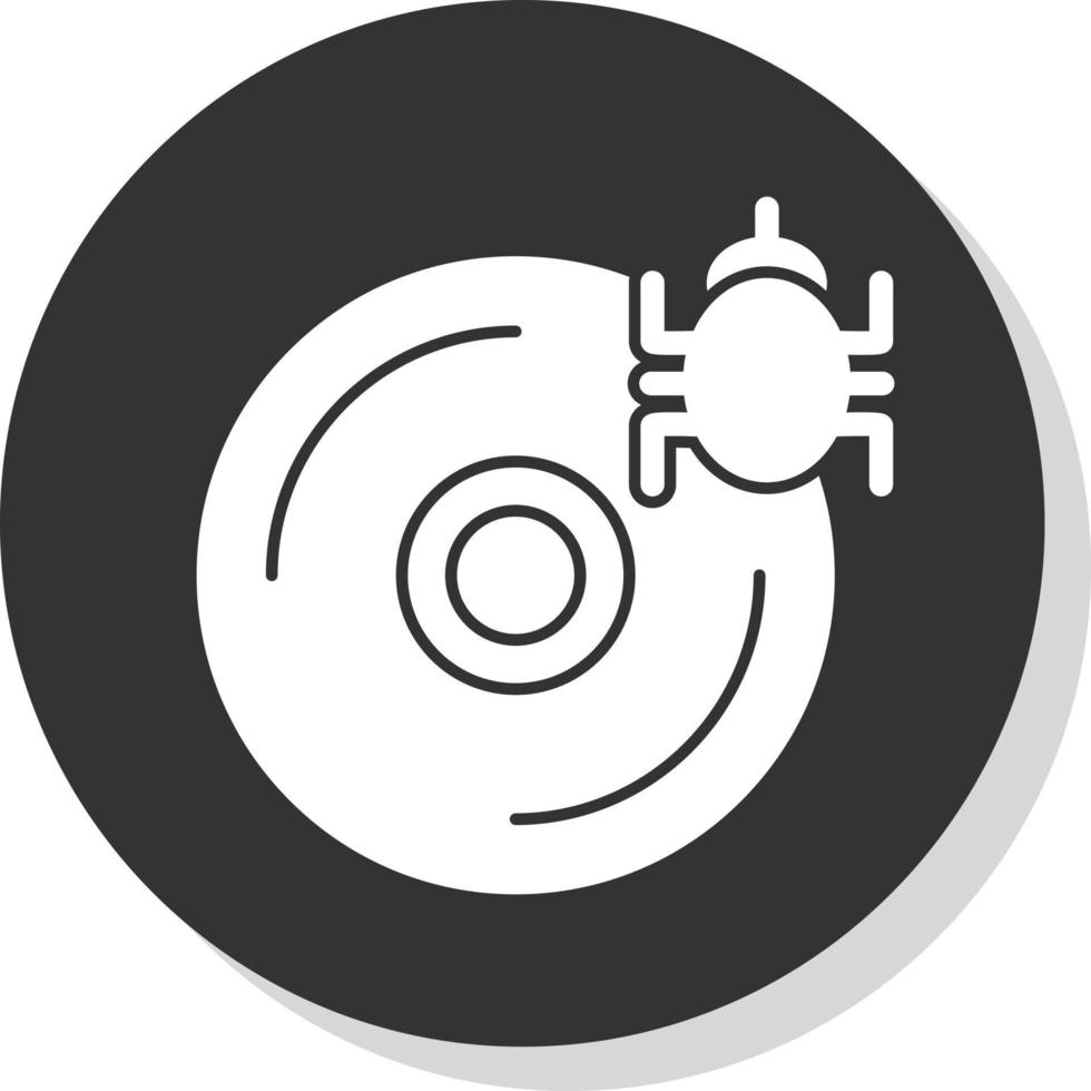 CD Virus Vector Icon Design