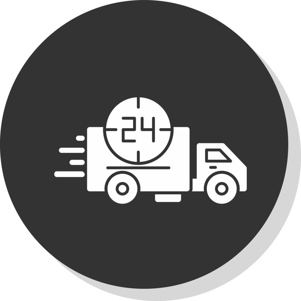 24 Hours Delivery Vector Icon Design