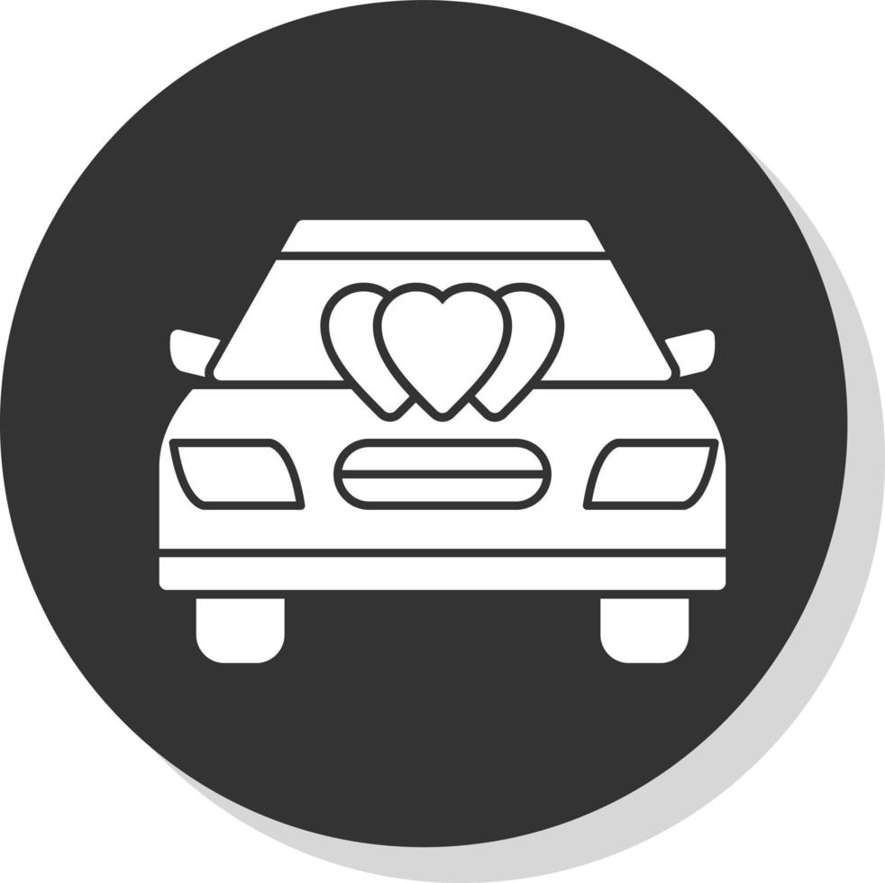 Wedding Car Vector Icon Design