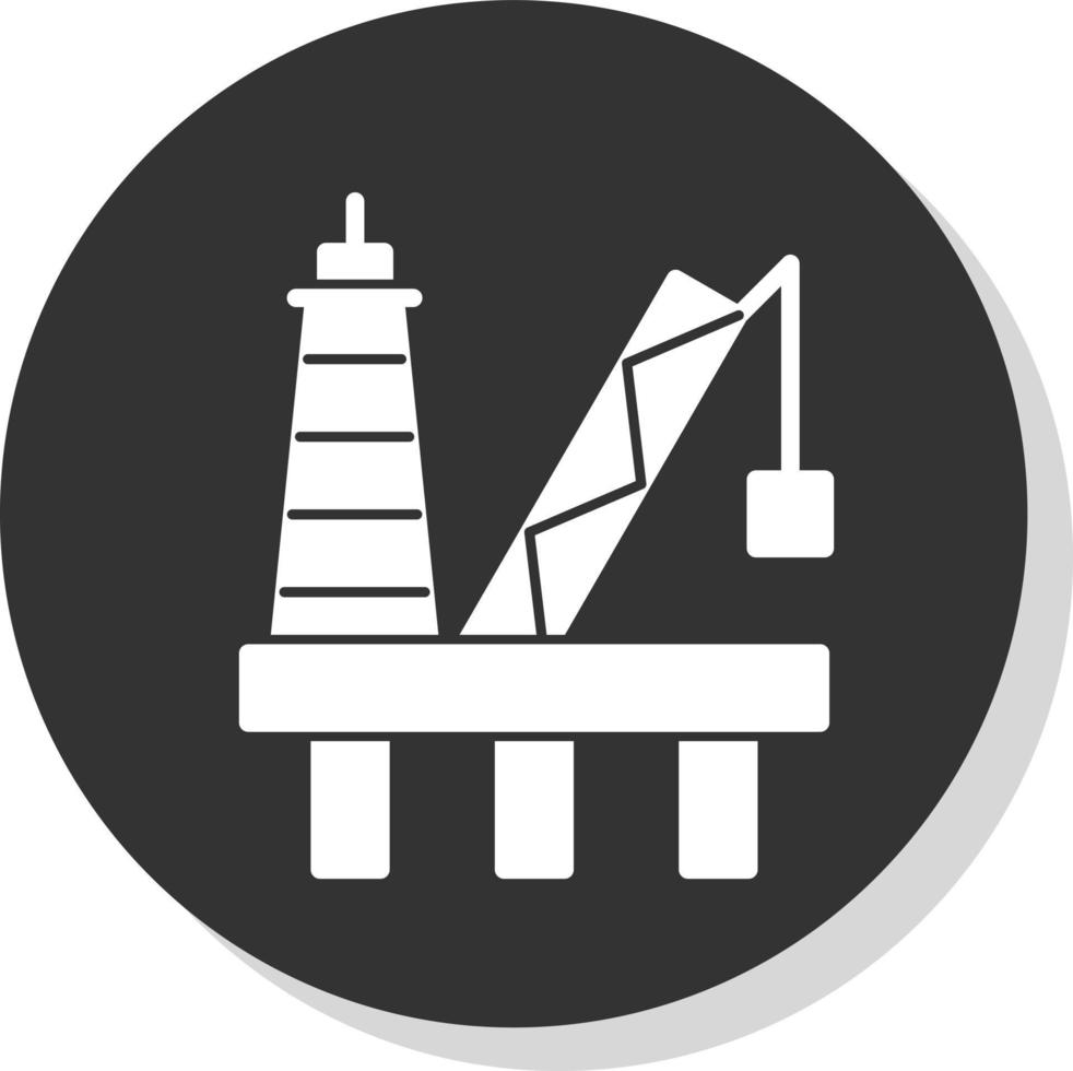 Oil Platform Vector Icon Design