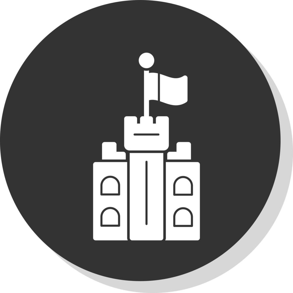 Castle Flag Vector Icon Design