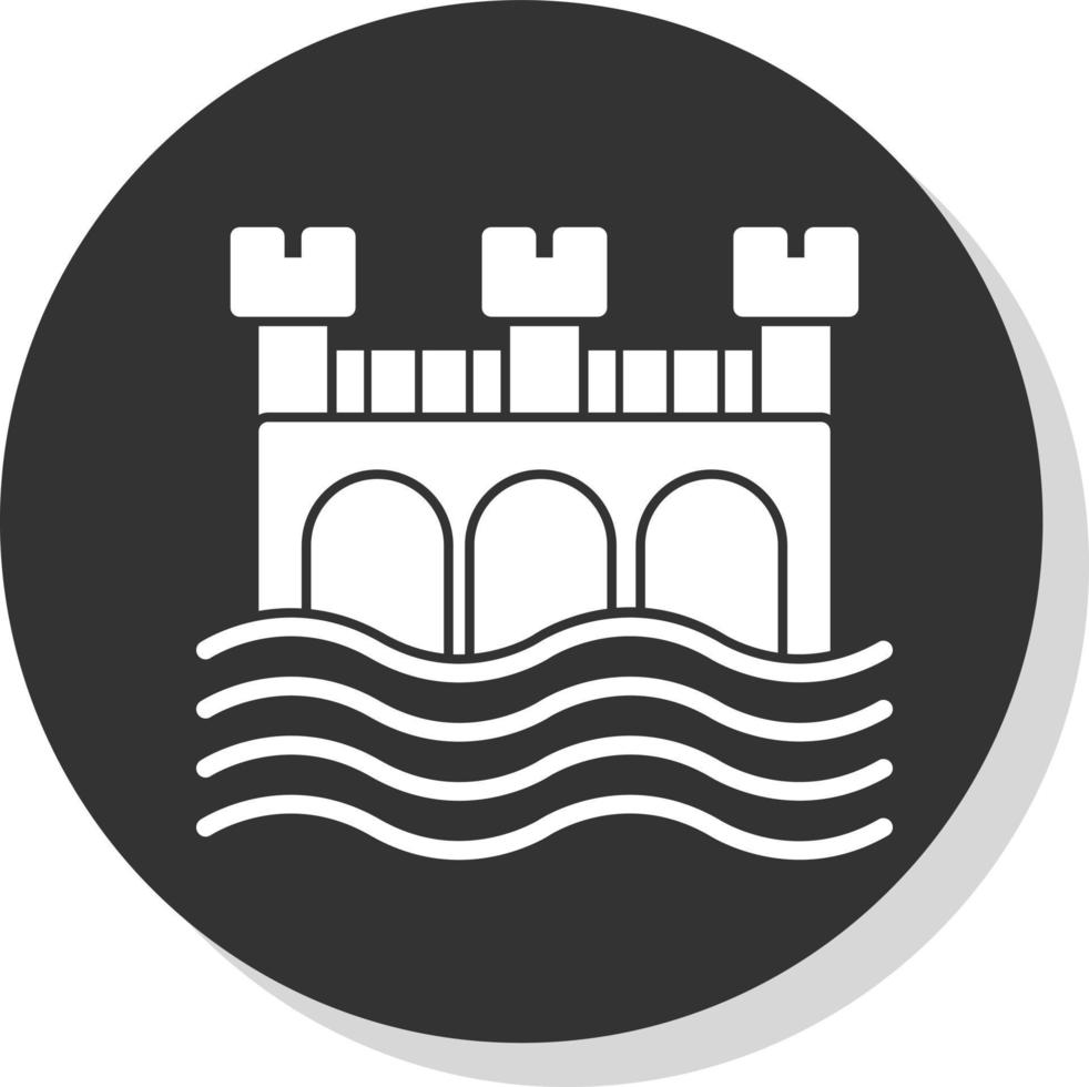 Water Bridge Vector Icon Design