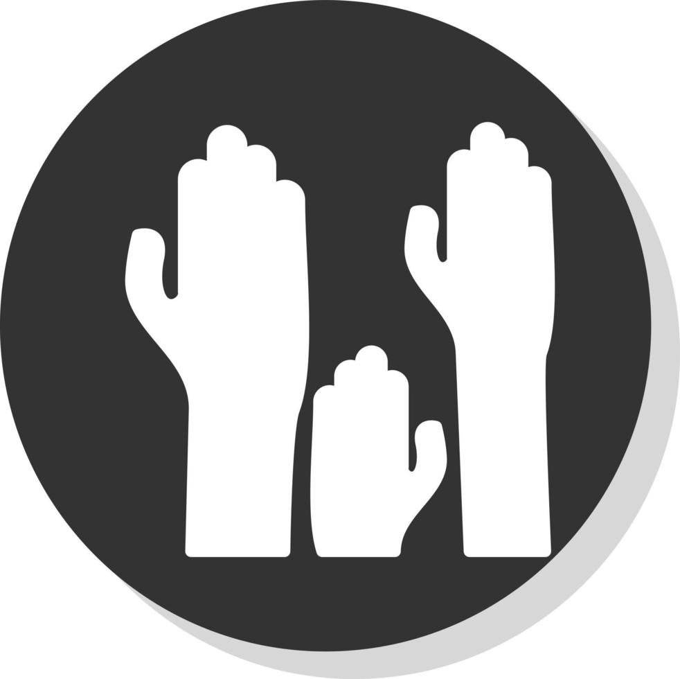 Hands Up Vector Icon Design