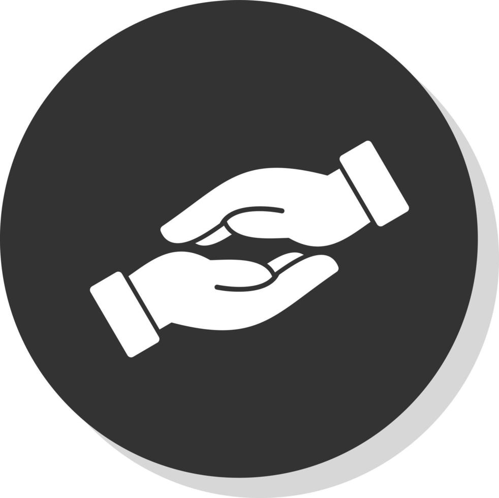 Helping Hand Vector Icon Design